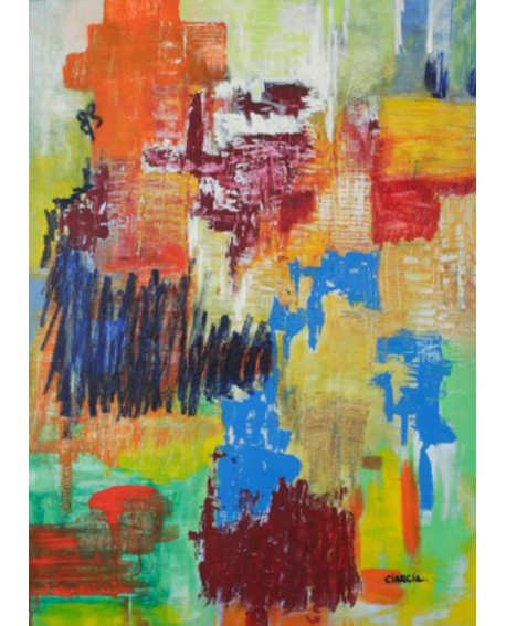 LUCIA CIARCIA Cuadro Original \\"MOMENTOS\\" Oleo Acrilico en lienzo 140x100 cm Home
