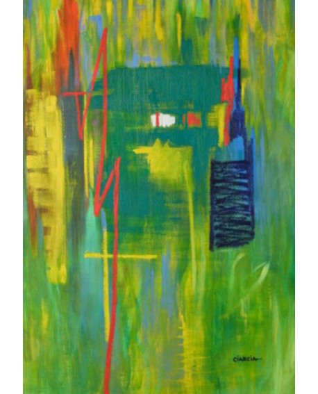 LUCIA CIARCIA Cuadro Original \\"DELTA\\" Oleo Acrilico en lienzo 140x100 cm Home