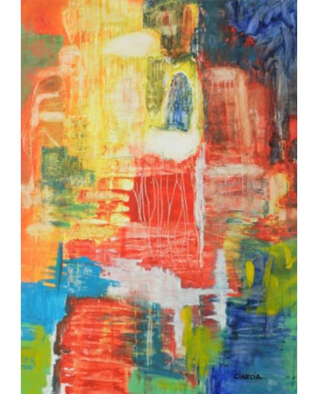 LUCIA CIARCIA Cuadro Original \\"MAS ALLA\\" Oleo Acrilico en lienzo 140x100 cm Home