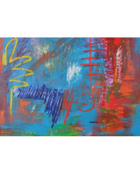 LUCIA CIARCIA Cuadro Original \\"PENSAMIENTOS\\" Oleo Acrilico en lienzo 140x100 cm Home