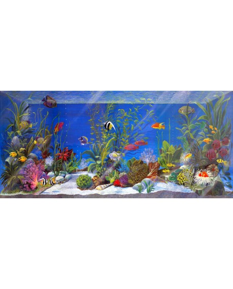 acuario peces tropicales 3D pecera decorativa fantasia pintada Cuadros Horizontales
