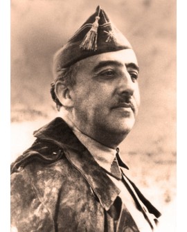 Francisco Franco Retrato Sepia Legionario de El Caudillo de España Home