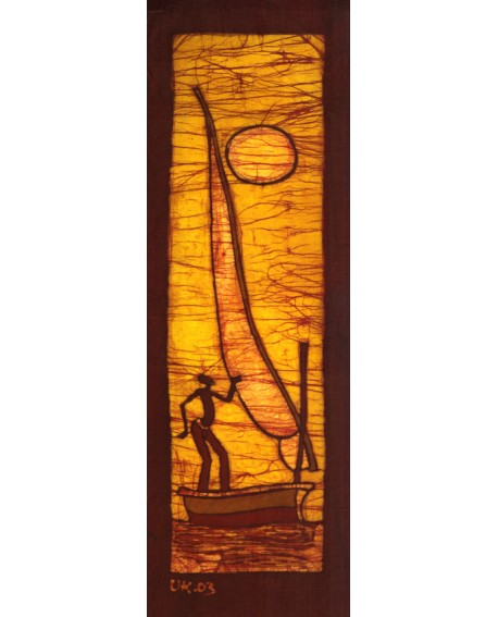 cuadro etnico friso africano tribal 2 vertical pintura giclee africa Home