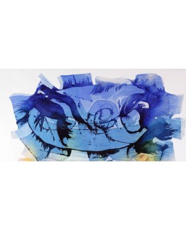 nino mustica cuadro mural azul grande abstracto 2010 Cuadros Horizontales