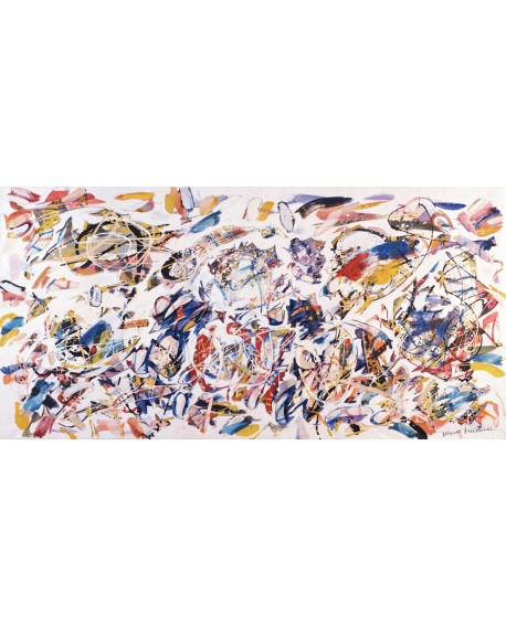 nino mustica cuadro grande abstracto aire de colores 1993 Cuadros Horizontales