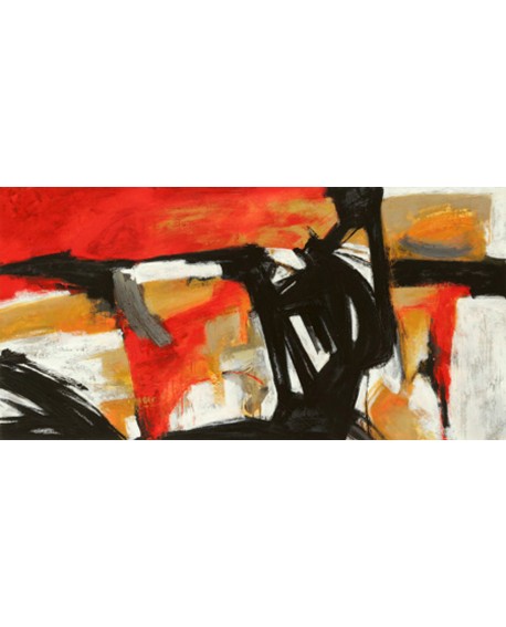 jim stone cuadro mural grande abstracto fuego naranja Cuadros Horizontales