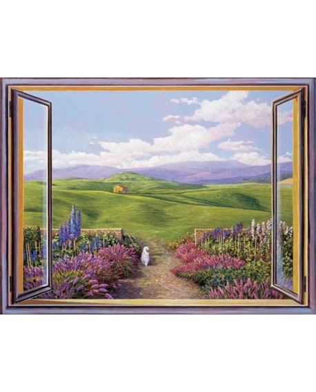 andrea del missier cuadro trampantojo paisaje toscana Cuadros Horizontales