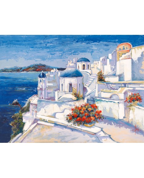 luigi florio cuadro isla mykonos grecia mediterraneo Cuadros Horizontales