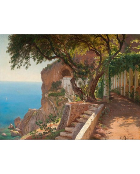 carl frederic cuadro mural paisaje clasico mediterraneo Cuadros Horizontales