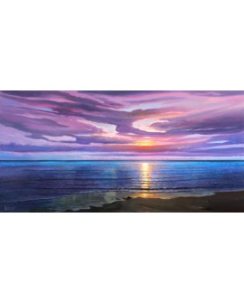 adriano galasso cuadro mural paisaje amanecer sobre mar