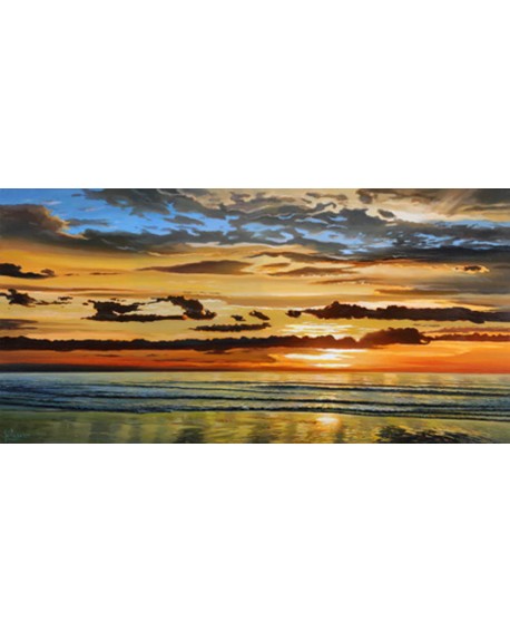 adriano galasso cuadro mural paisaje atardecer sobre mar Cuadros Horizontales
