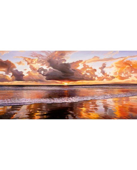 adriano galasso cuadro mural paisaje rojo maritimo Cuadros Horizontales