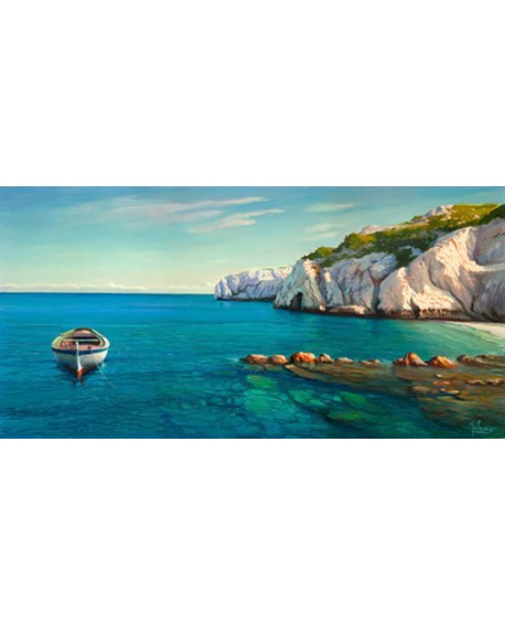 adriano galasso cuadro mural paisaje cala mediterranea Cuadros Horizontales