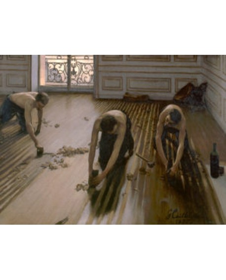 gustave caillebotte trabajadores del suelo mural Home