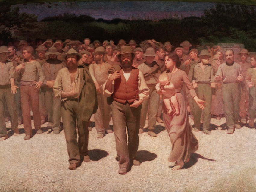 volpedo cuadro mural el cuarto estado trabajadores Cuadro Reproducc...