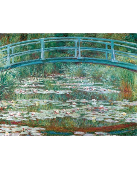 claude monet cuadro mural impresionista puente en el lago Home