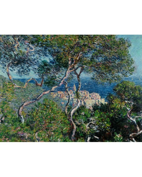 monet cuadro impresionista paisaje pueblo italiano Home