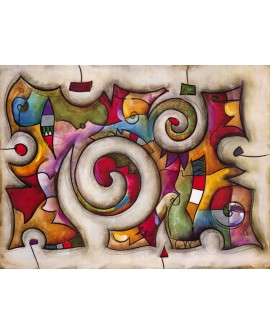Eric Waugh Quadra - cuadro abstracto moderno mural en tablero