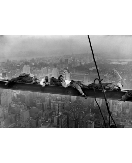Fotografia clasica obreros durmiendo en la viga manhattan Home