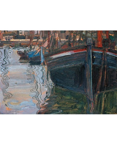 egon schiele impresionista BARCOS EN AGUA REFLEJADOS Home