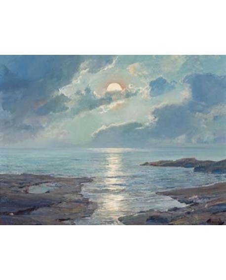 frederick judd waugh paisaje mar la luna resucitada Home