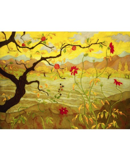 paul ranson paisaje de manzano con fruta roja Home