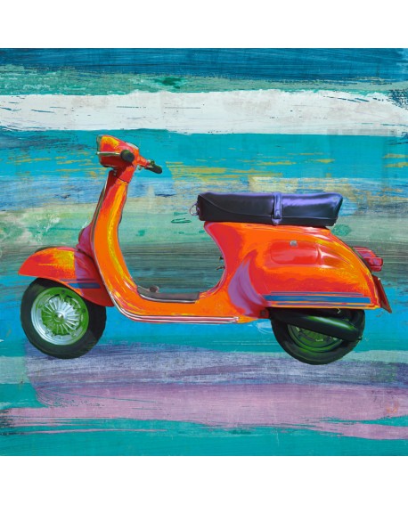 TEO RIZZARDI POP SCOOTER VESPA EN ARTE POP MURAL ABSTRACTO CUADRADO 2 Home