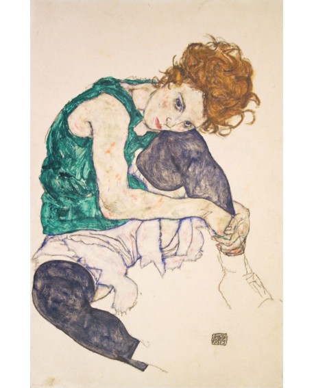 EGON SCHIELE RETRATO MUJER SENTADA IMPRESIONISTA Home