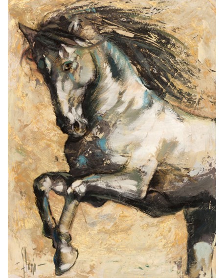 LUIGI FLORIO CUADRO RETRATO CABALLO BLANCO ANDALUZ Home