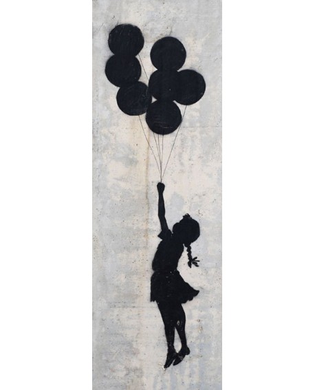 Banksy arte graffiti urbano niña de palestina en friso Home