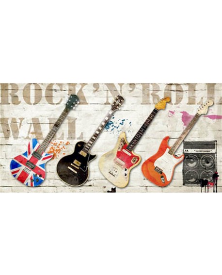 STEVEN HILL CUADRO ROCK'N ROLL MURAL PANORAMICO BAR Cuadros Horizontales
