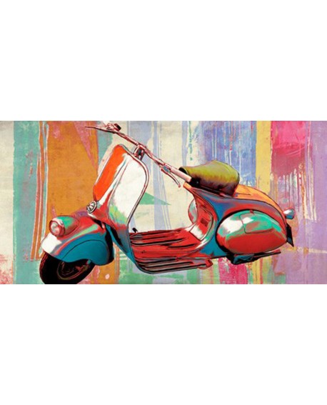 teo rizzardi cuadro homenaje vespa 1950`s pop art Cuadros Horizontales