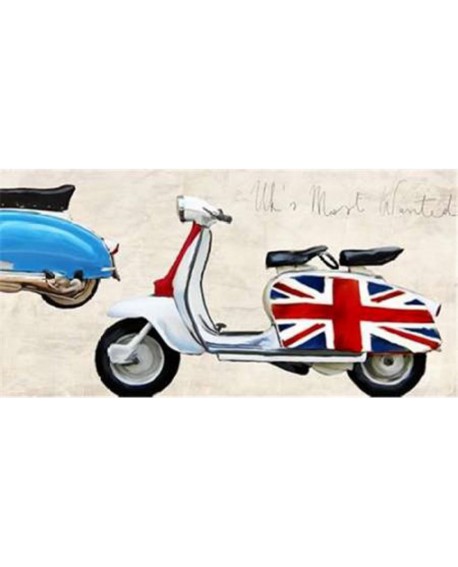 teo rizzardi cuadro lambreta vespa inglesa mods pop art Cuadros Horizontales