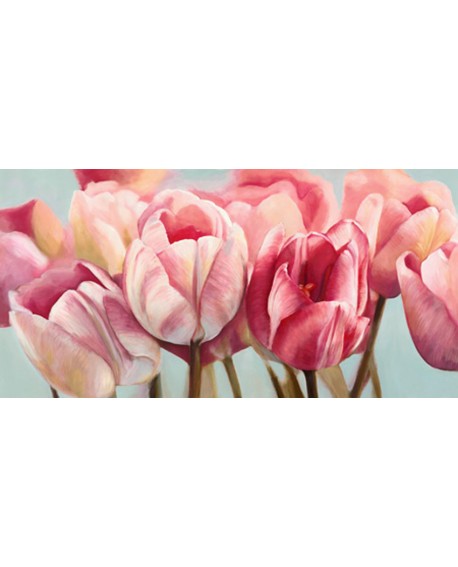 cynthia ann cuadro flores tulipanes rosas panoramico Cuadros Horizontales