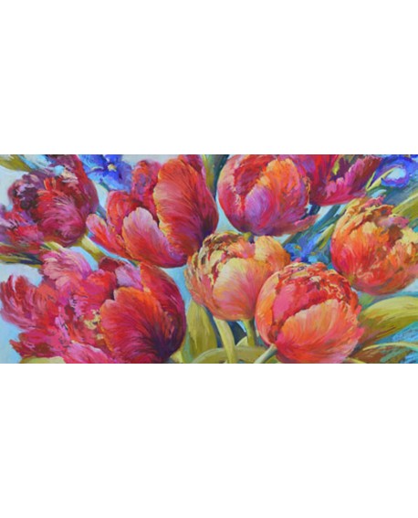nel whatmore cuadro grande flores rojas alegres Cuadros Horizontales