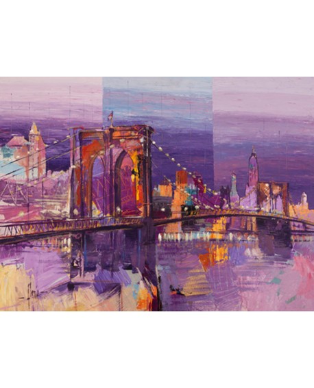 FLORIO CUADRO PANORAMICO NEW YORK MODERNO PUENTE BROOKLYN Home